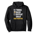 Funny Dad Twins Beer Drinking Twin Hoodie - Fun Novelty Design for Adults - T-Shirt, Sweatshirt, Hoodie