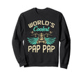 Worlds Coolest Pap Pap Motorcycle Sweatshirt - Aesthetic Graphic Men Women - T-Shirt, Sweatshirt, Hoodie