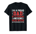 Proud Dad Awesome Police Officer Fathers T-Shirt - Graphic Print Men Women - T-Shirt, Sweatshirt, Hoodie