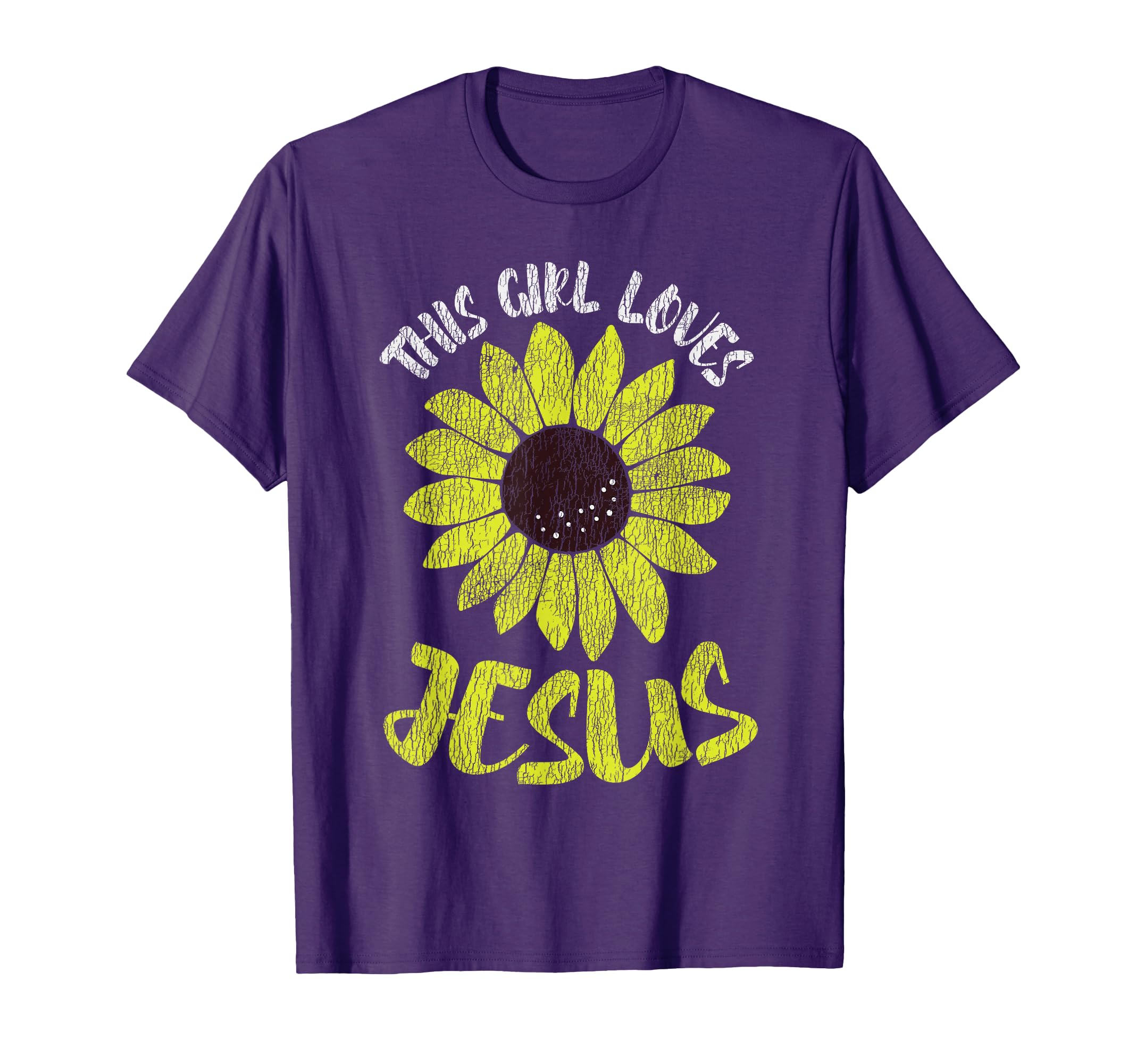 Sunflower This Loves Jesus Christian T-Shirt - Fun Novelty Design Men Women - T-Shirt, Sweatshirt, Hoodie