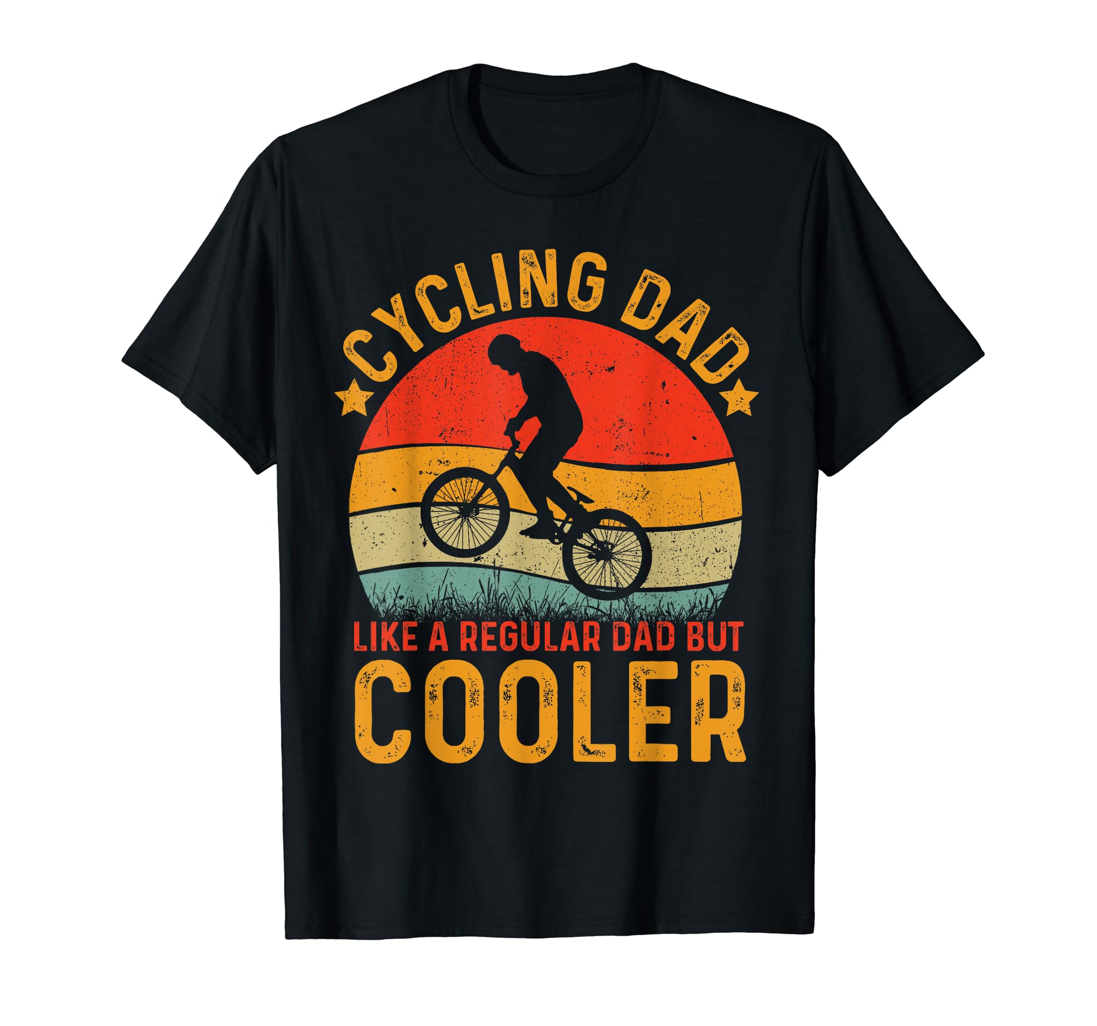 Cycling Dad Like Regular Dad But Cooler T-Shirt - Graphic Print Unisex - T-Shirt, Sweatshirt, Hoodie