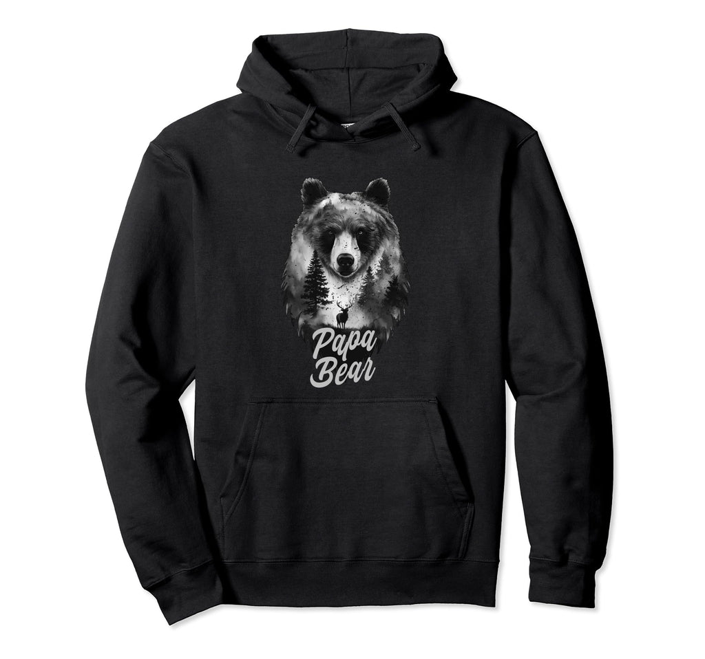 Papa Bear Buck Deer Wildlife Art Hoodie - Custom Art Print for Adults - T-Shirt, Sweatshirt, Hoodie