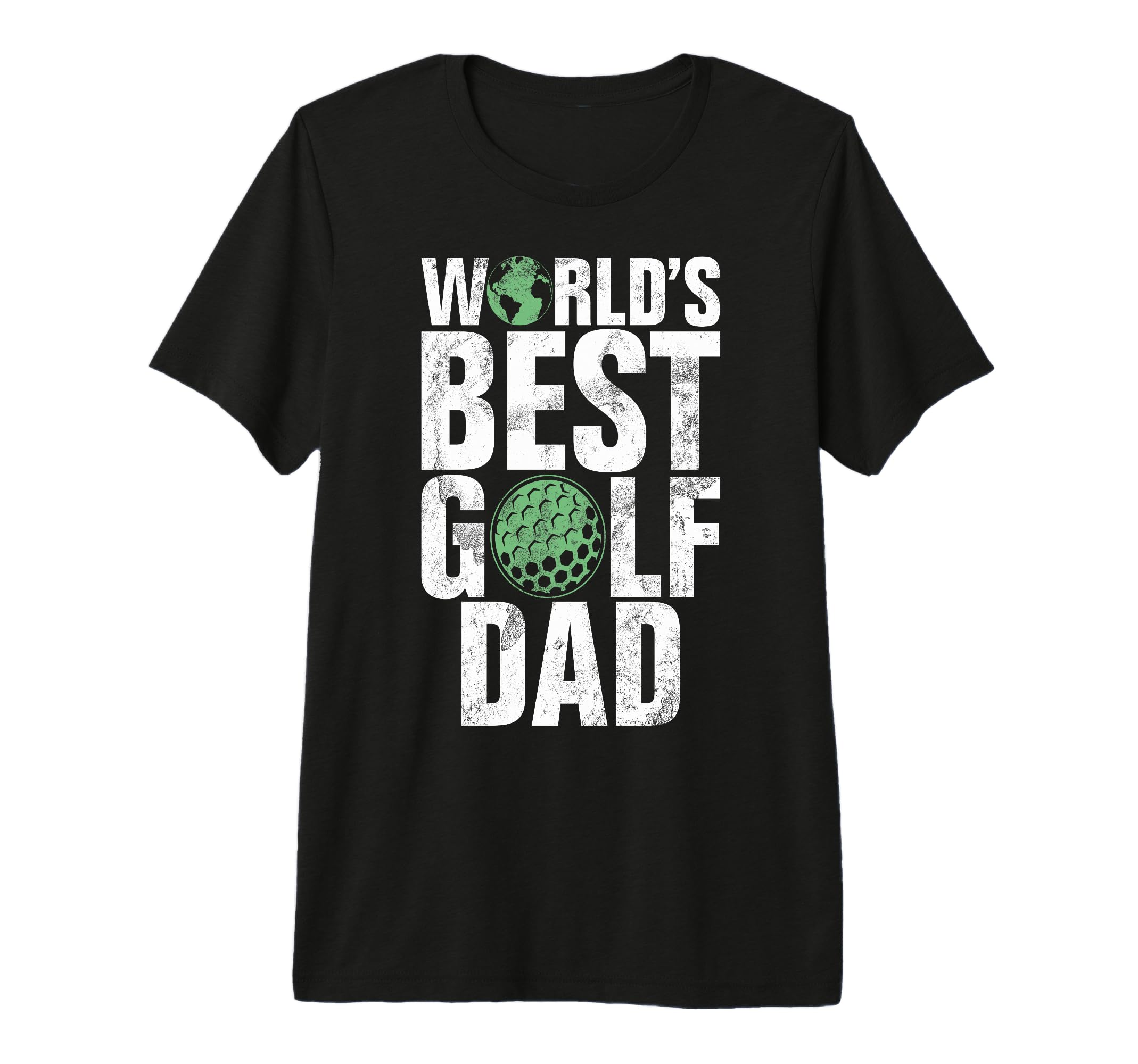 Worlds Best Golf Dad Tri Blend T-Shirt - Fun Novelty Design Men Women - T-Shirt, Sweatshirt, Hoodie