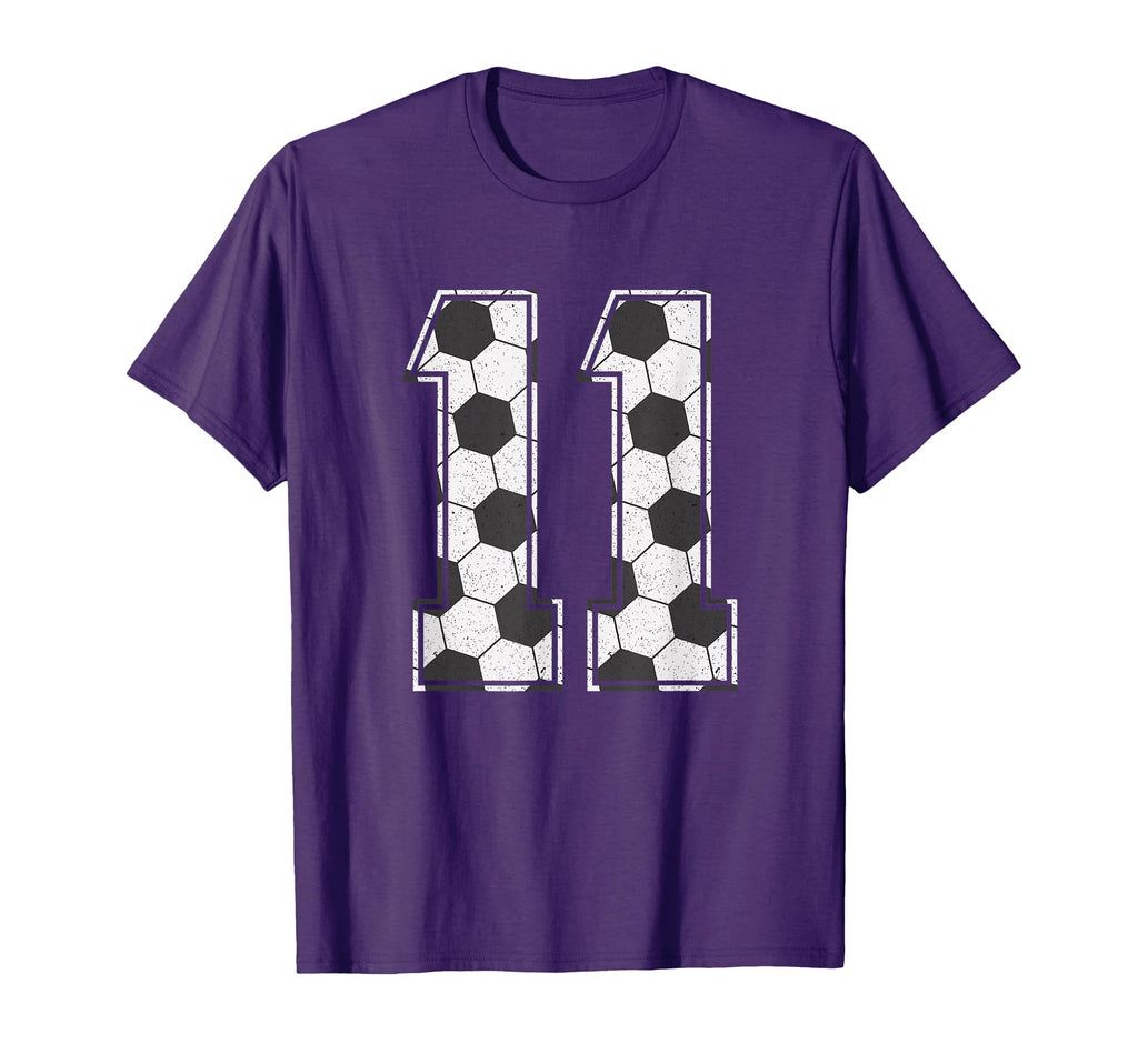 Soccer Player Number 11 Eleven T-Shirt - Fun Novelty Design for Adults - T-Shirt, Sweatshirt, Hoodie