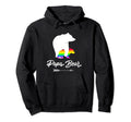 Papa Bear Lgbt Straight Ally Rainbow Hoodie - Fun Novelty Design Men Women - T-Shirt, Sweatshirt, Hoodie