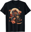 Vintage Japanese Samurai Ninja Cat Tattoo Kawaii Men - Adult & Kids T-Shirts, Sweatshirts & Hoodies apparel design preview 1