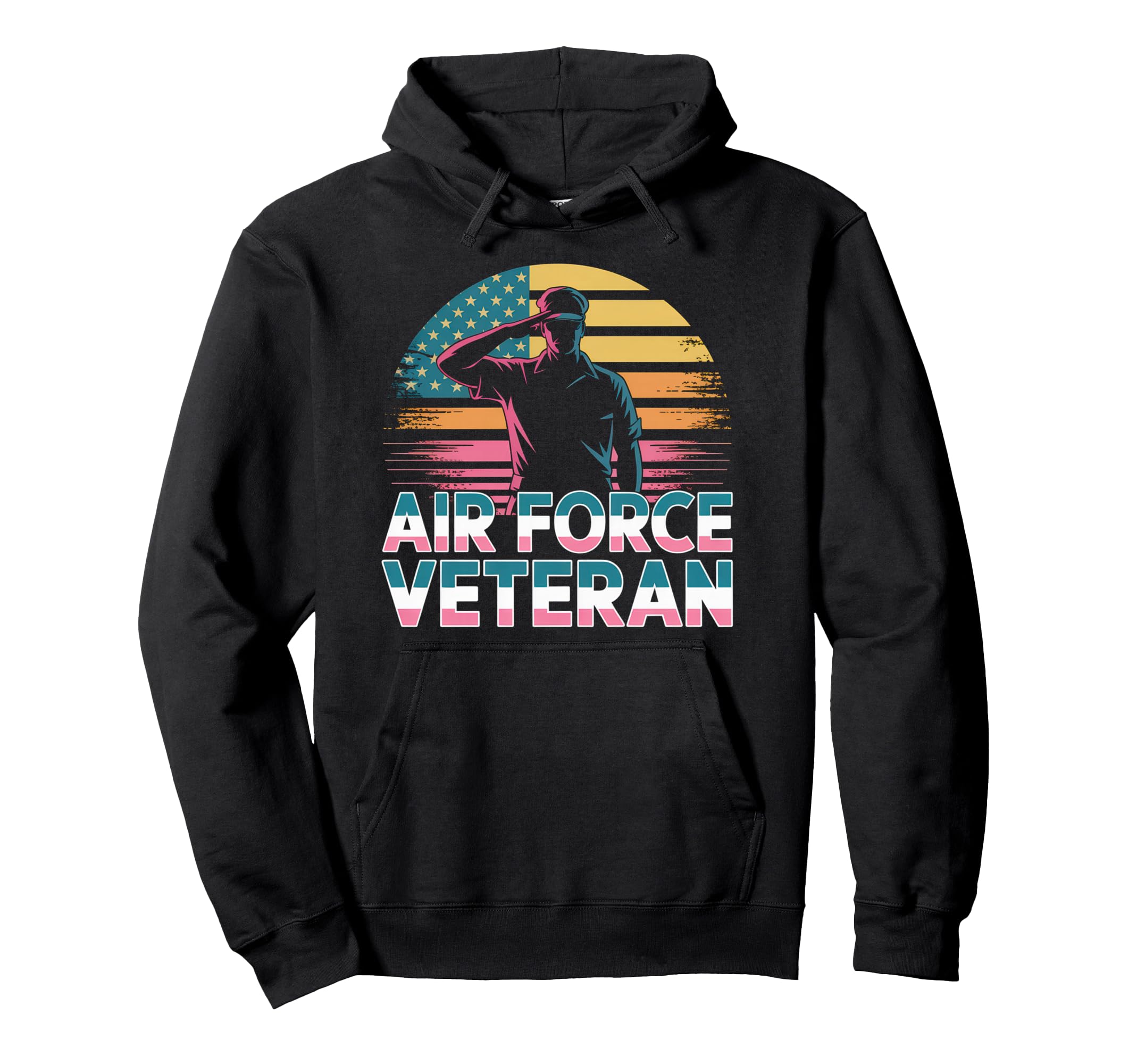 Air Force Veteran Us American Flag Dad Hoodie - Unique Graphic Men Women - T-Shirt, Sweatshirt, Hoodie