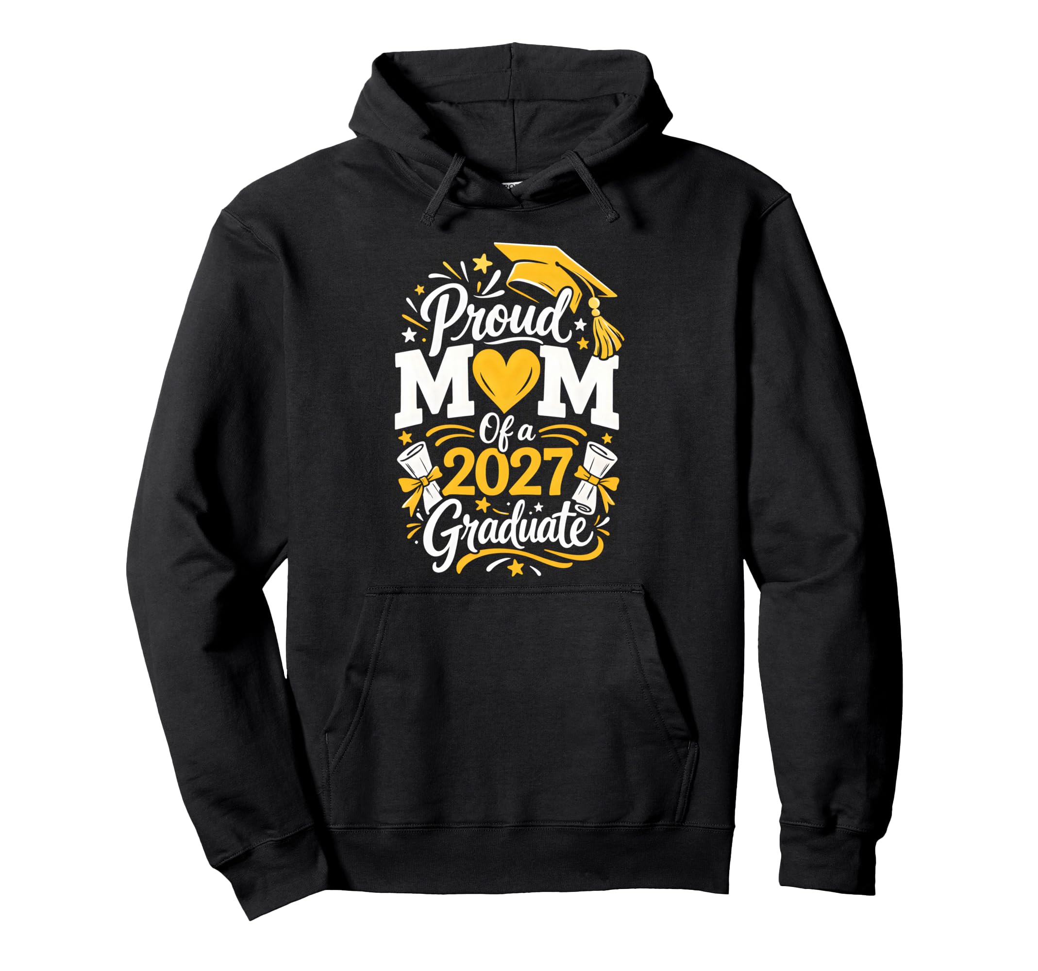 Proud Mom 2027 Graduate Graduation School Hoodie - Graphic Print Men Women - T-Shirt, Sweatshirt, Hoodie
