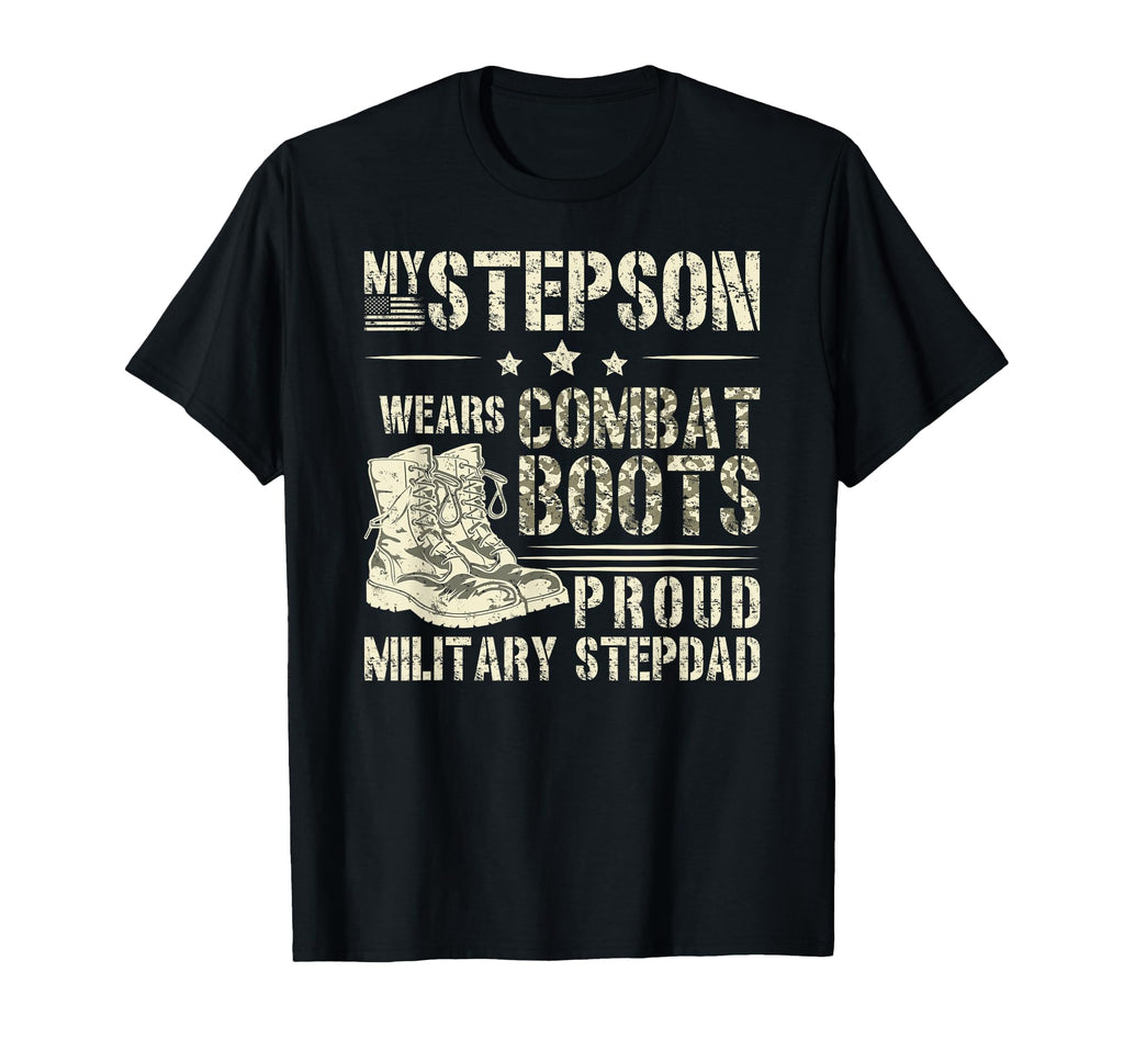 Proud Military Stepdad Military Stepfather T-Shirt - Trendy Graphic Unisex - T-Shirt, Sweatshirt, Hoodie