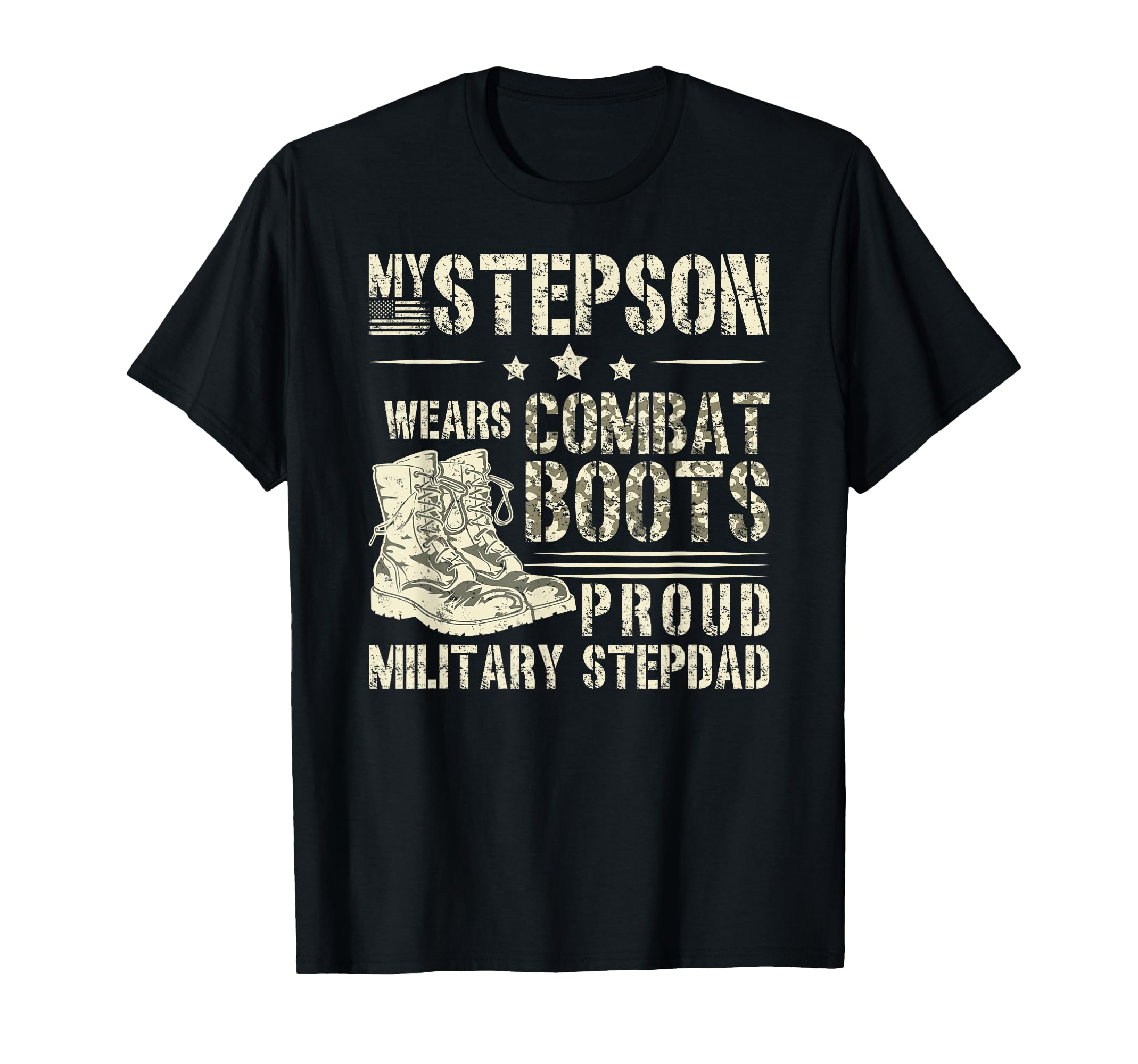 Proud Military Stepdad Military Stepfather T-Shirt - Trendy Graphic Unisex - T-Shirt, Sweatshirt, Hoodie
