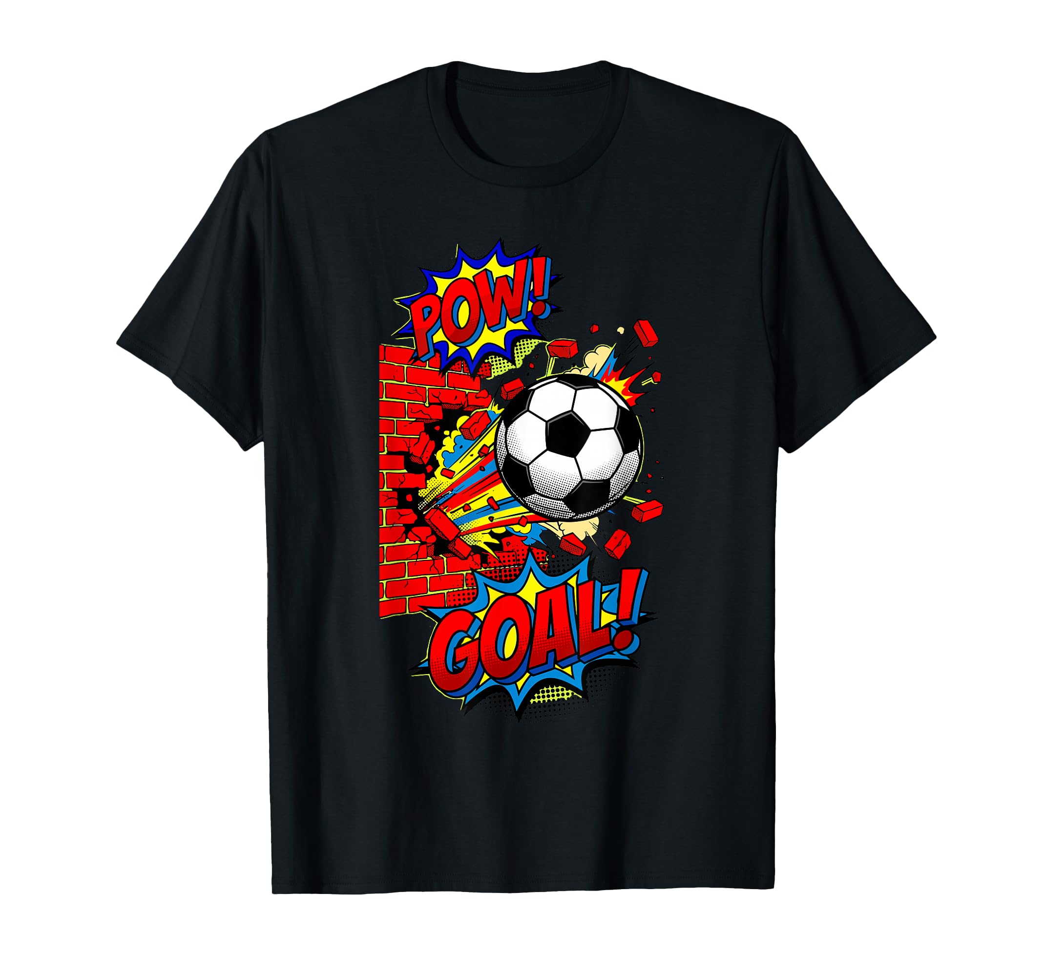 Pow Goal Comic Book Pop Art Brick T-Shirt - Aesthetic Graphic Men Women - T-Shirt, Sweatshirt, Hoodie