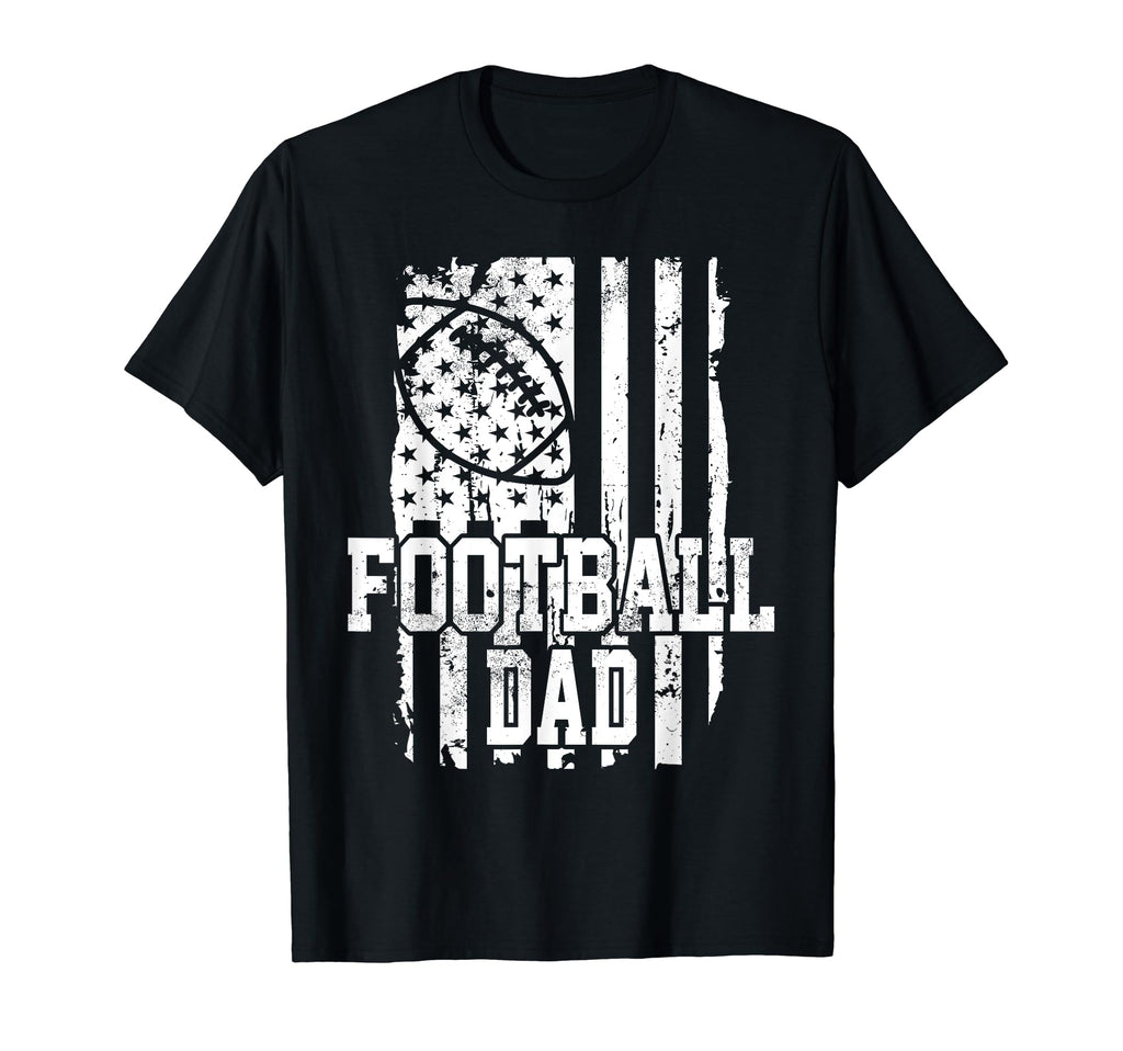 Usa Flag Football Dad Football Game T-Shirt - Novelty Apparel for Adults - T-Shirt, Sweatshirt, Hoodie