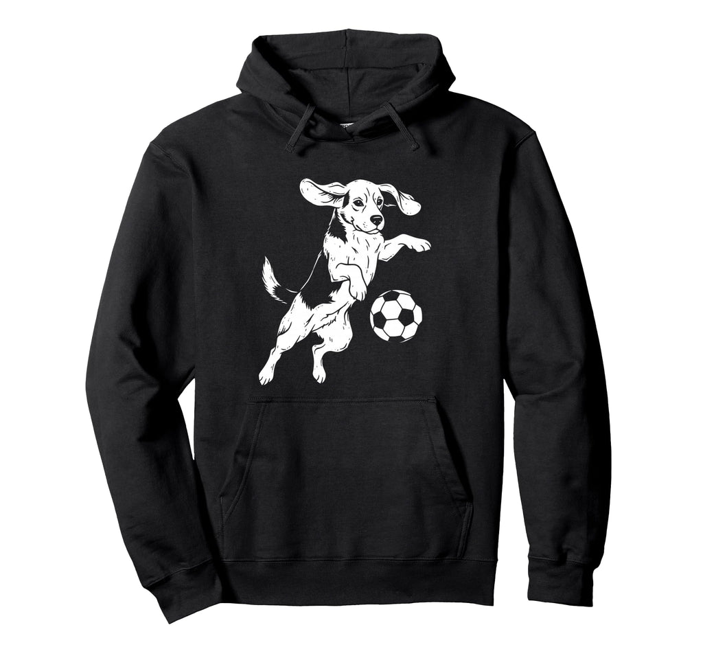 Beagle Soccer Player Funny Dog Lover Hoodie - Custom Art Print Men Women - T-Shirt, Sweatshirt, Hoodie