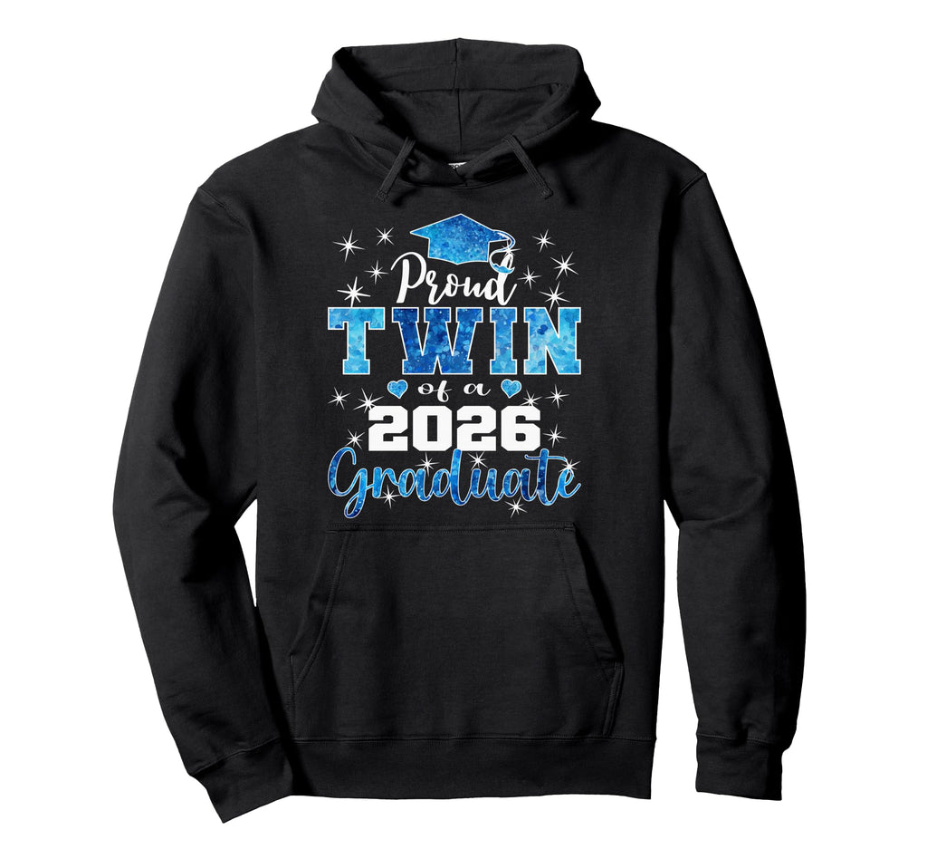 Super Proud Twin 2026 Graduate Senior Hoodie - Graphic Print for Adults - T-Shirt, Sweatshirt, Hoodie