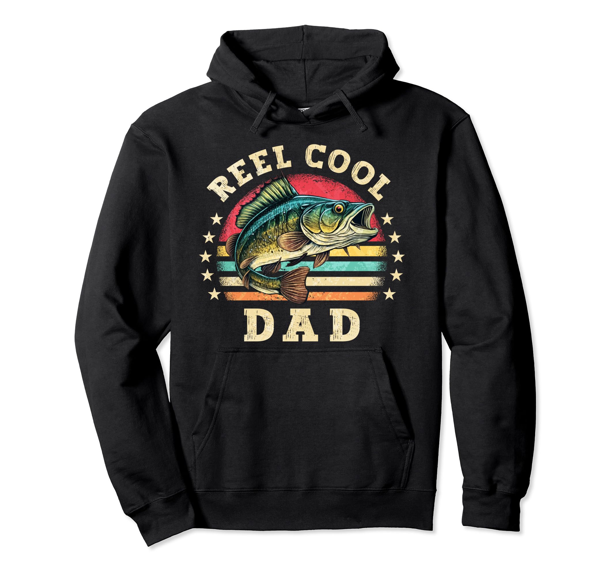 Reel Dad Fishing Dad Fathers Day Hoodie - Casual Everyday Wear Unisex - T-Shirt, Sweatshirt, Hoodie
