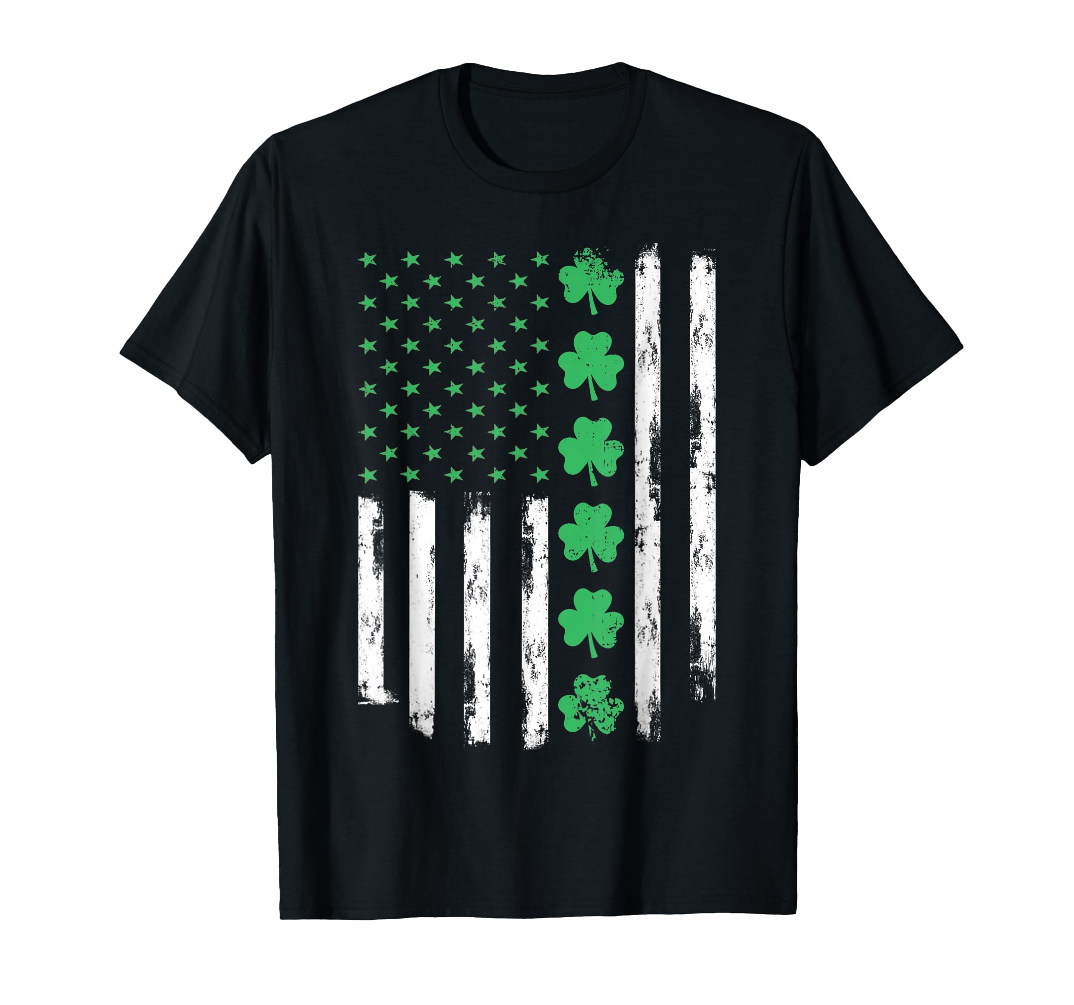 St Patricks Day American Flag T-Shirt - Casual Everyday Wear Men Women - T-Shirt, Sweatshirt, Hoodie