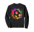 Soccer Ball Watercolor Paint Sweatshirt - Minimalist Print for Adults - T-Shirt, Sweatshirt, Hoodie