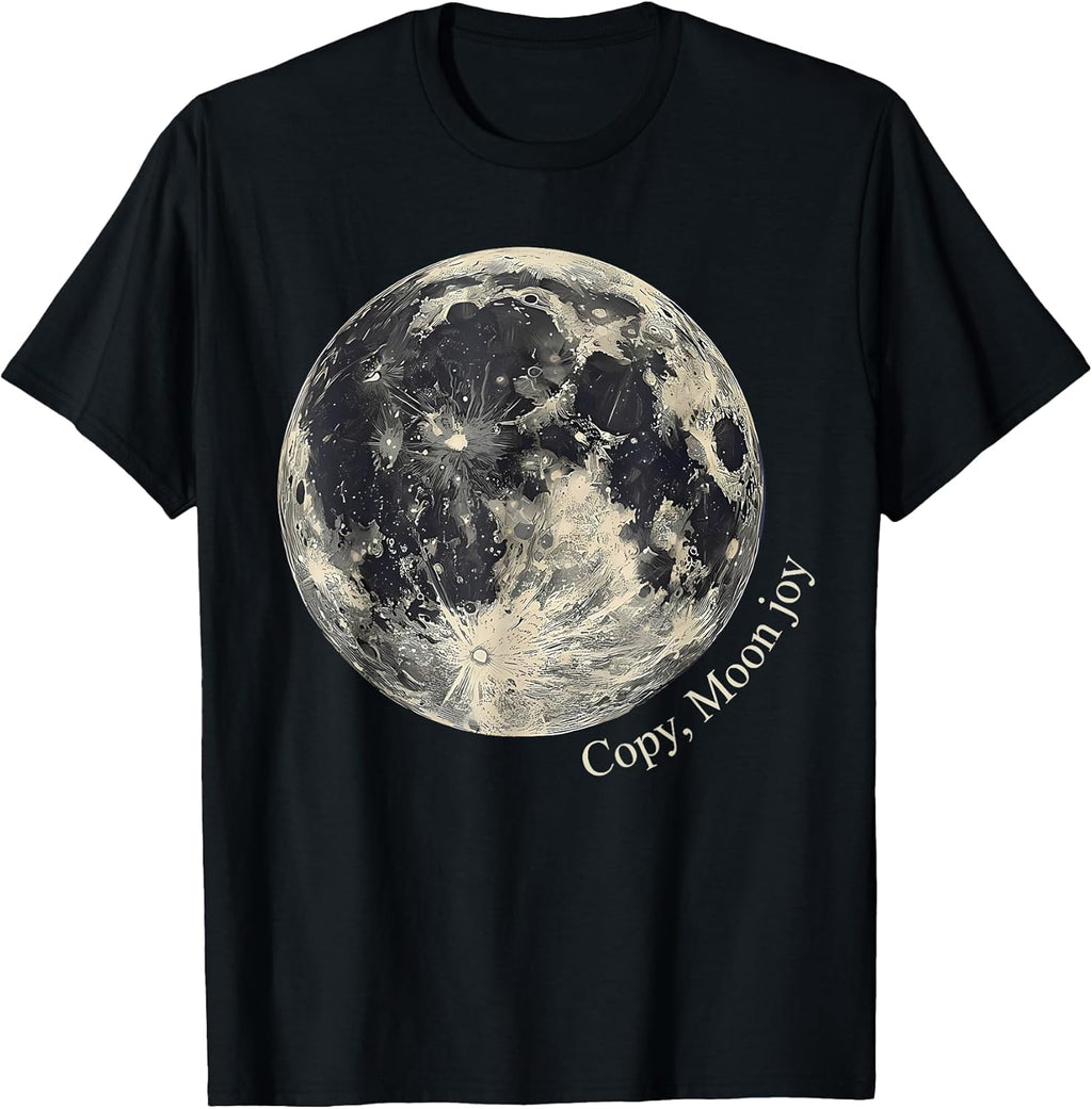 Retro Copy Moon Joy Funny Lunar Quote Space Lover - Adult & Kids T-Shirts, Sweatshirts & Hoodies apparel design preview 1