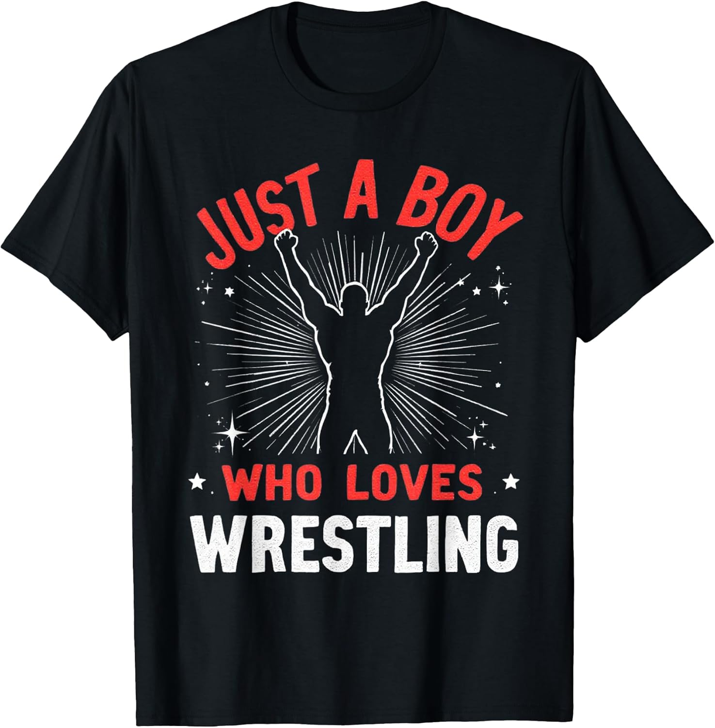 Just A Boy Who Loves Wrestling, Wrestler - Adult & Kids T-Shirts, Sweatshirts & Hoodies apparel design preview 1