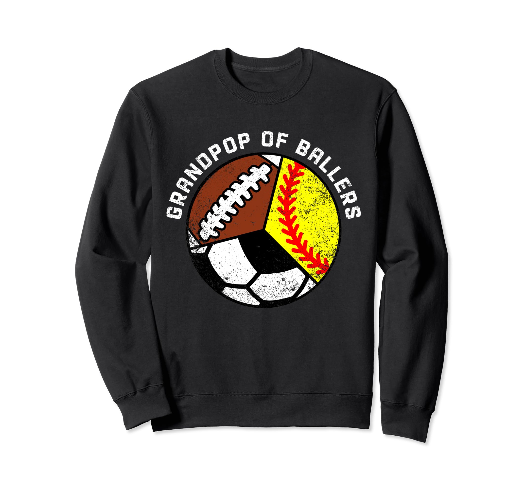 Grandpop Ballers Funny Softball Sweatshirt - Fun Novelty Design Unisex - T-Shirt, Sweatshirt, Hoodie