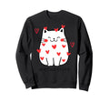 Meowentine Cat Valentines Day Cat Sweatshirt - Fun Novelty Design Unisex - T-Shirt, Sweatshirt, Hoodie