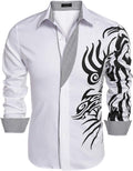 Men's Print Button Down Dress Fashion Casual - Adult & Kids T-Shirts, Sweatshirts & Hoodies apparel design preview 1