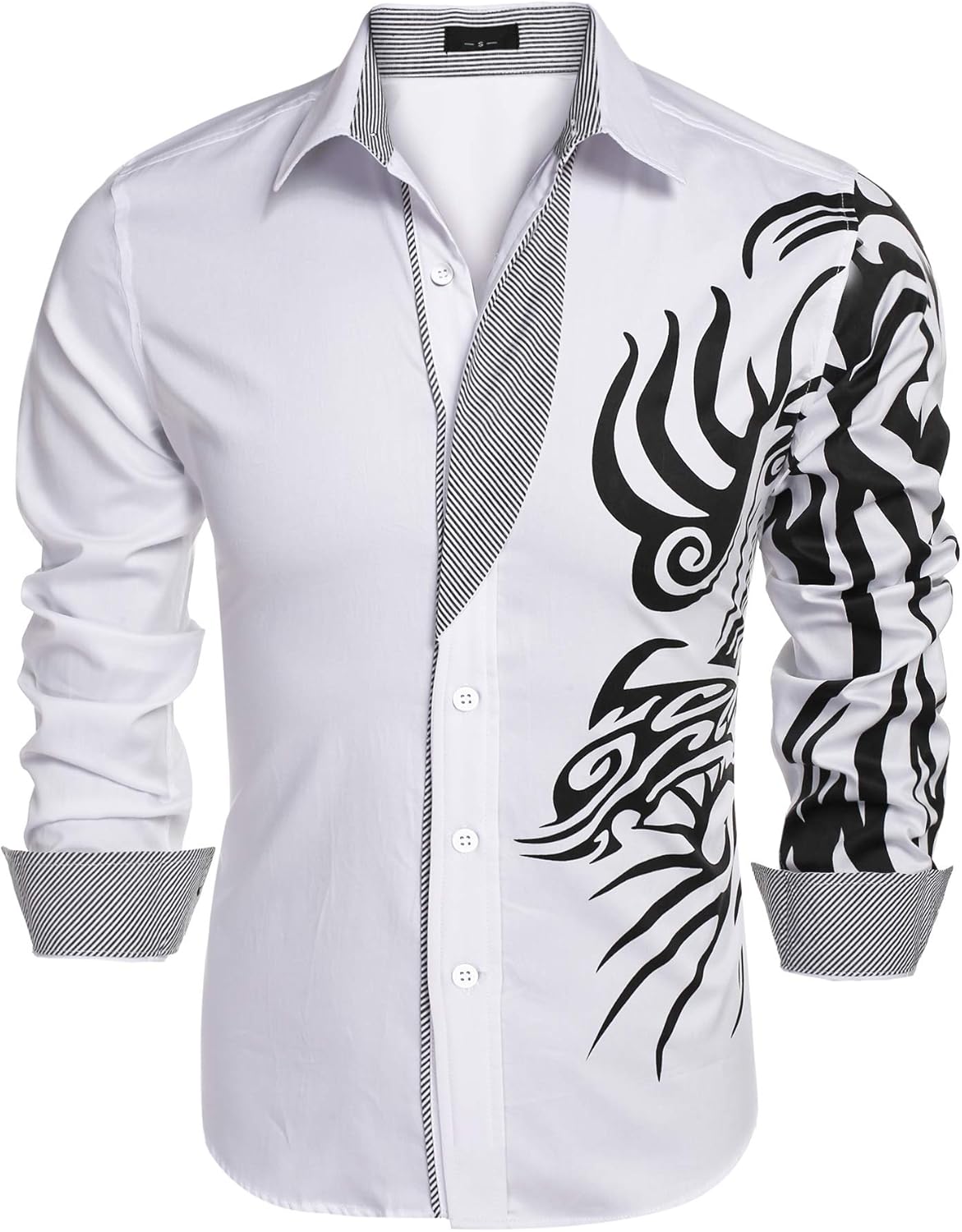 Men's Print Button Down Dress Fashion Casual - Adult & Kids T-Shirts, Sweatshirts & Hoodies apparel design preview 1