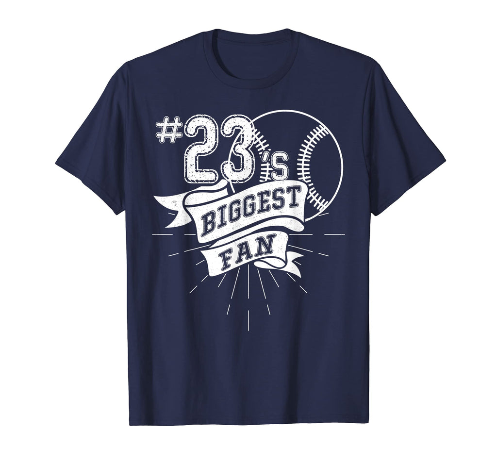 Biggest Fan Baseball Player Number 23 Dad T-Shirt - Trendy Graphic Unisex - T-Shirt, Sweatshirt, Hoodie