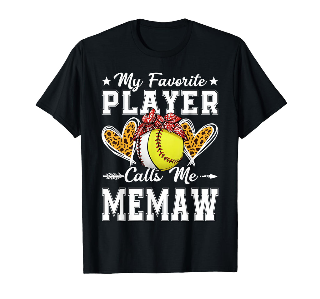 My Favorite Player Calls Me Memaw T-Shirt - Custom Art Print for Adults - T-Shirt, Sweatshirt, Hoodie