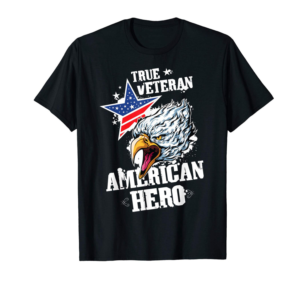 True Veteran Eagle American Hero Us T-Shirt - Custom Art Print Men Women - T-Shirt, Sweatshirt, Hoodie