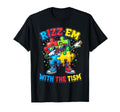 Rizz Em Tism Funny Autism Awareness T-Shirt - Custom Art Print Unisex - T-Shirt, Sweatshirt, Hoodie