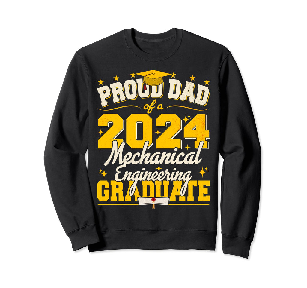 Proud Dad 2024 Mechanical Sweatshirt - Novelty Apparel for Adults - T-Shirt, Sweatshirt, Hoodie