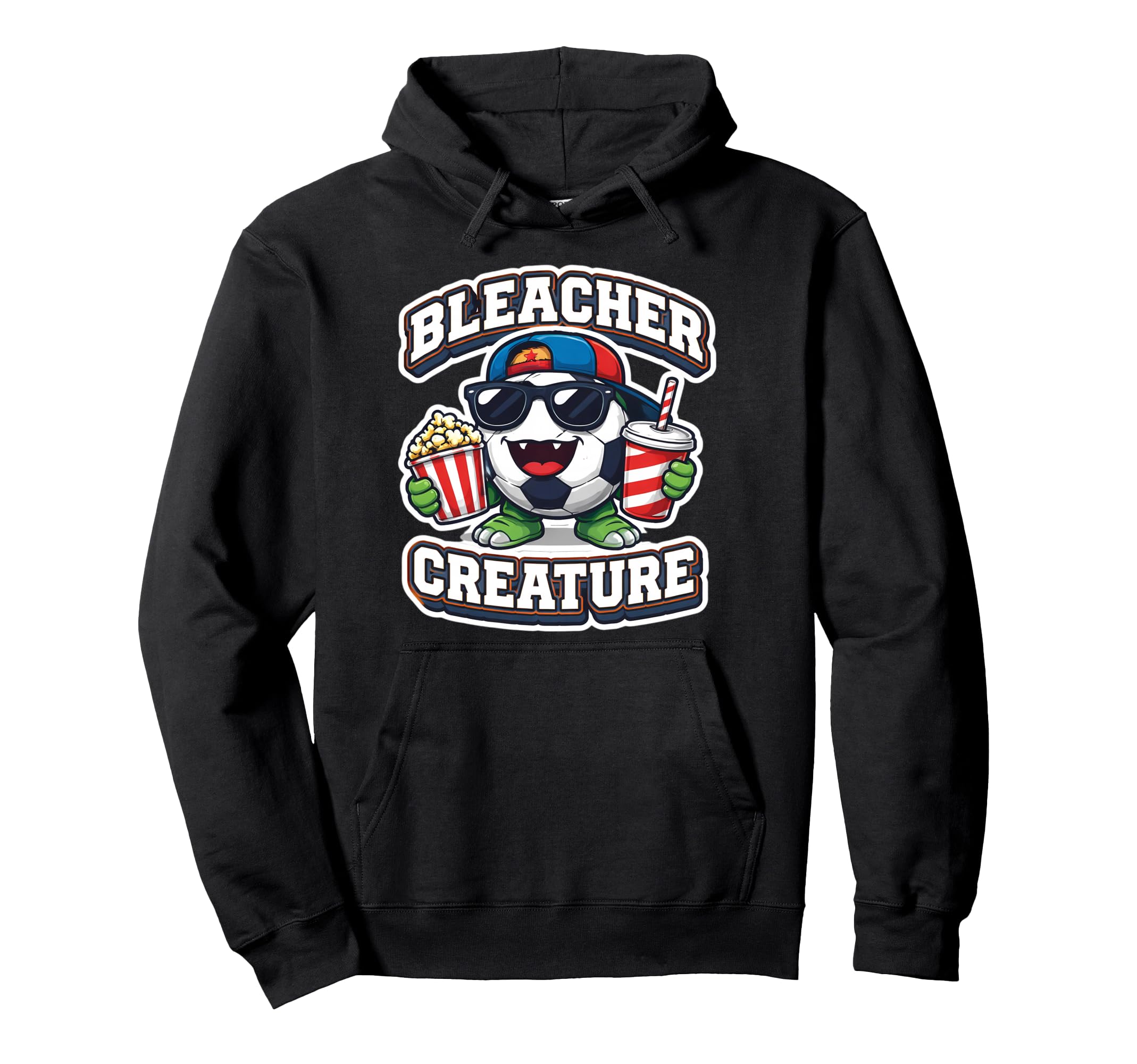 Bleacher Creature Soccer Fan Hoodie - Custom Art Print for Adults - T-Shirt, Sweatshirt, Hoodie