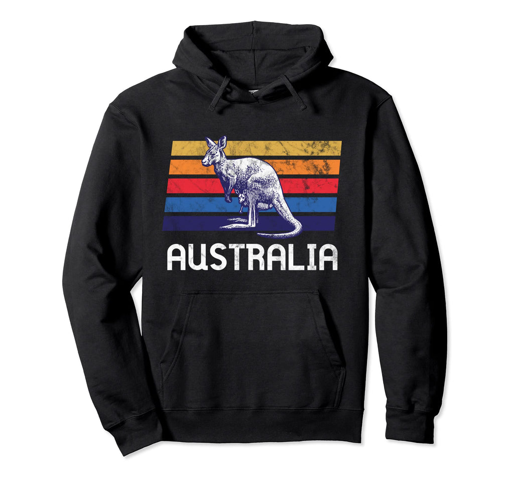 Australia Flag Kangaroo Soccer Marsupial Hoodie - Minimalist Print Unisex - T-Shirt, Sweatshirt, Hoodie