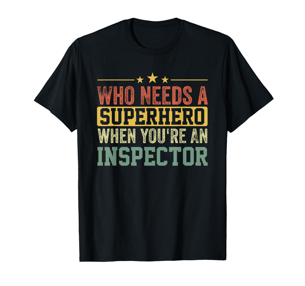 Funny Inspector Superhero Dad T-Shirt - Minimalist Print for Adults - T-Shirt, Sweatshirt, Hoodie
