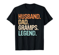 Husband Dad Gramps Legend Funny Grandpa T-Shirt - Unique Graphic Men Women - T-Shirt, Sweatshirt, Hoodie