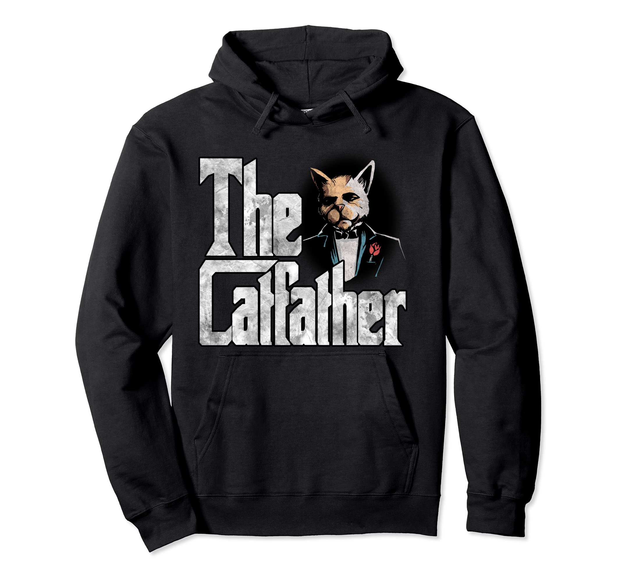 Catfather Cat Father Mafia Father Cat Hoodie - Novelty Apparel for Adults - T-Shirt, Sweatshirt, Hoodie