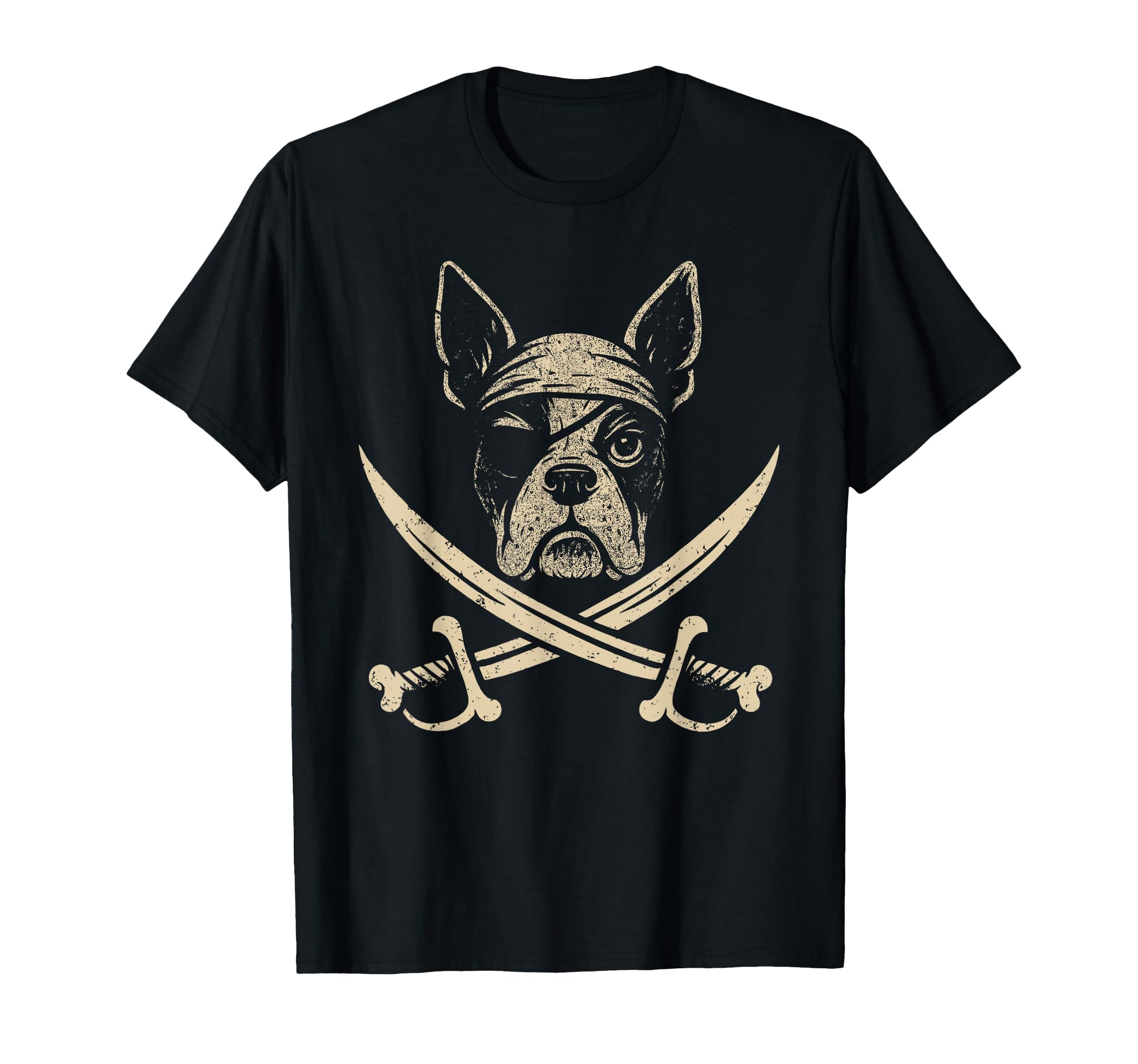 Pirate Boston Terrier Crossbones Dog T-Shirt - Minimalist Print Unisex - T-Shirt, Sweatshirt, Hoodie