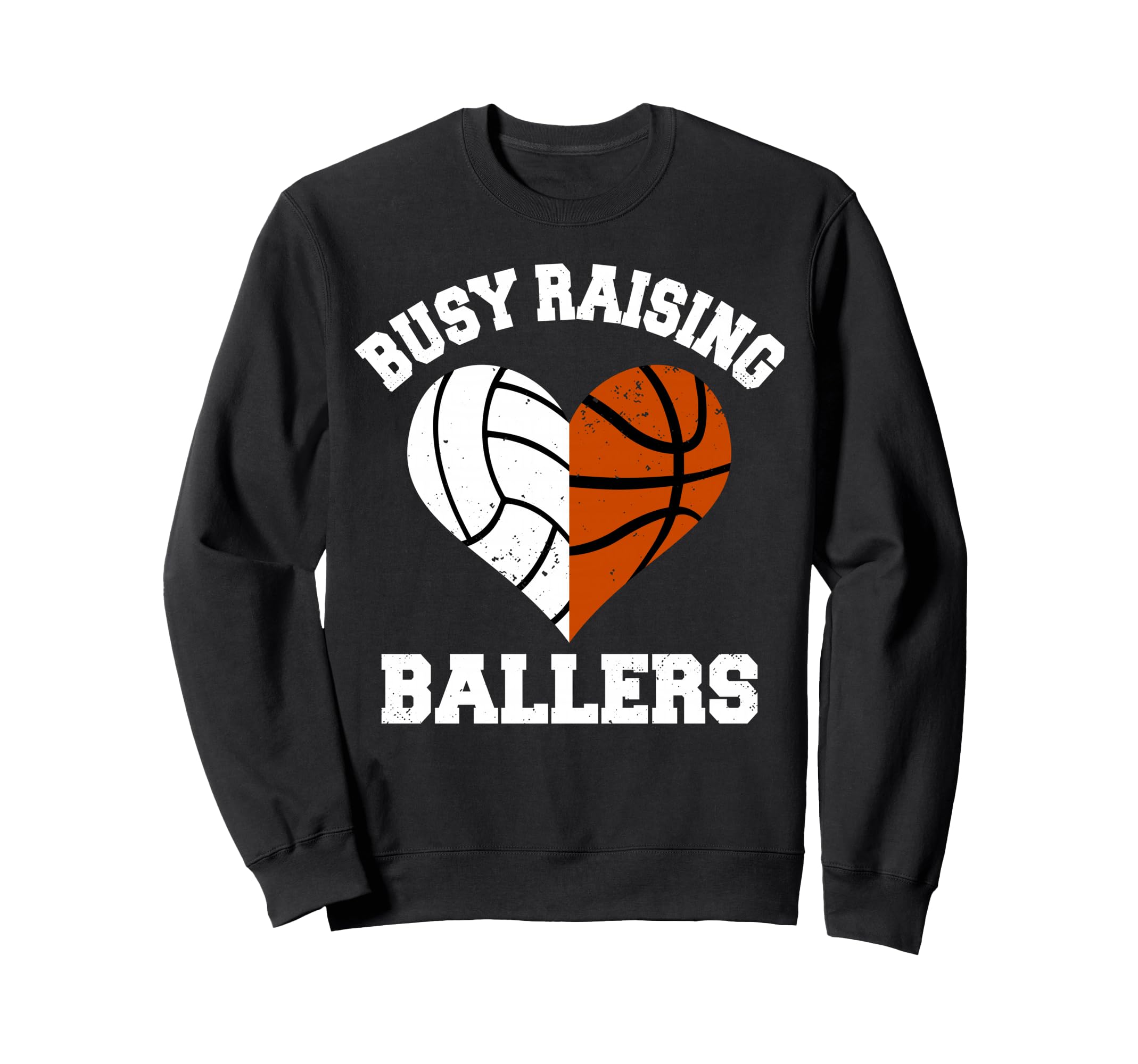 Busy Raising Ballers Volleyball Sweatshirt - Graphic Print Unisex - T-Shirt, Sweatshirt, Hoodie