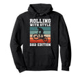 Dad Rolling Dad Biking Funny Cycling Hoodie - Casual Everyday Wear Unisex - T-Shirt, Sweatshirt, Hoodie