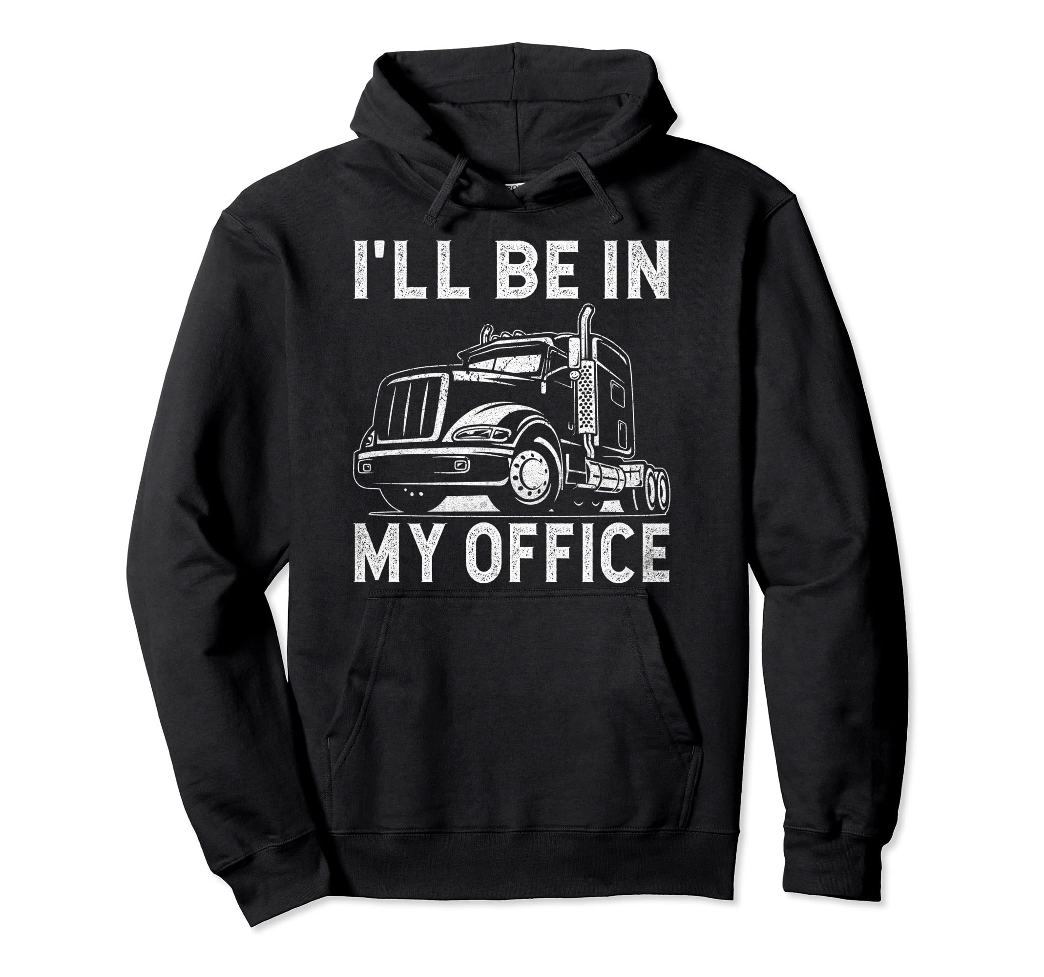 Truck Driver Trucking Trailer Truck Semi Hoodie - Minimalist Print Unisex - T-Shirt, Sweatshirt, Hoodie