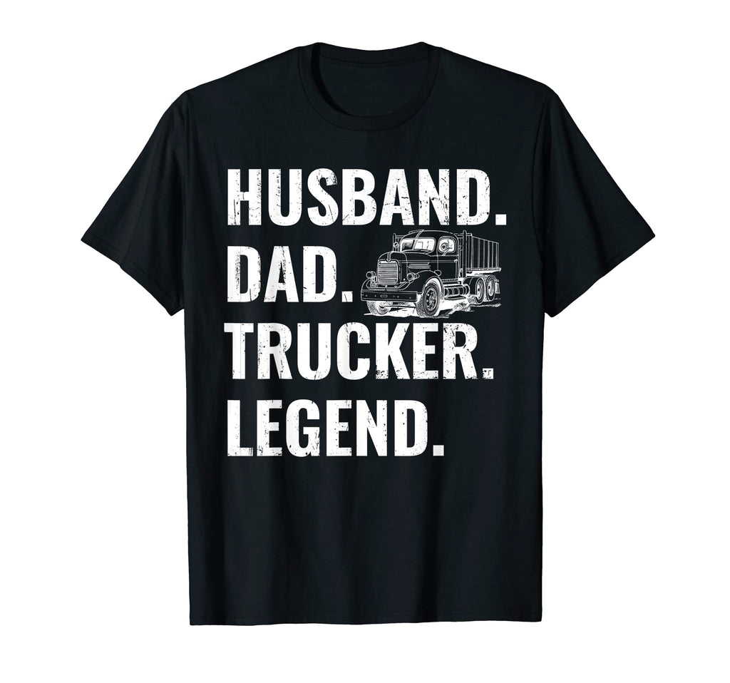 Husband Dad Trucker Legend Truck T-Shirt - Aesthetic Graphic for Adults - T-Shirt, Sweatshirt, Hoodie