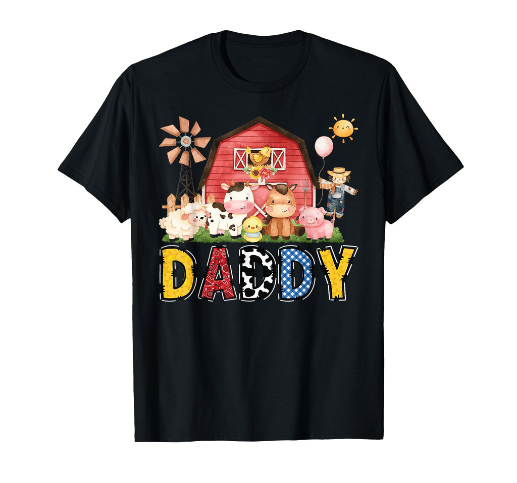 Daddy Farm Cow Birthday Matching Family T-Shirt - Graphic Print for Adults - T-Shirt, Sweatshirt, Hoodie