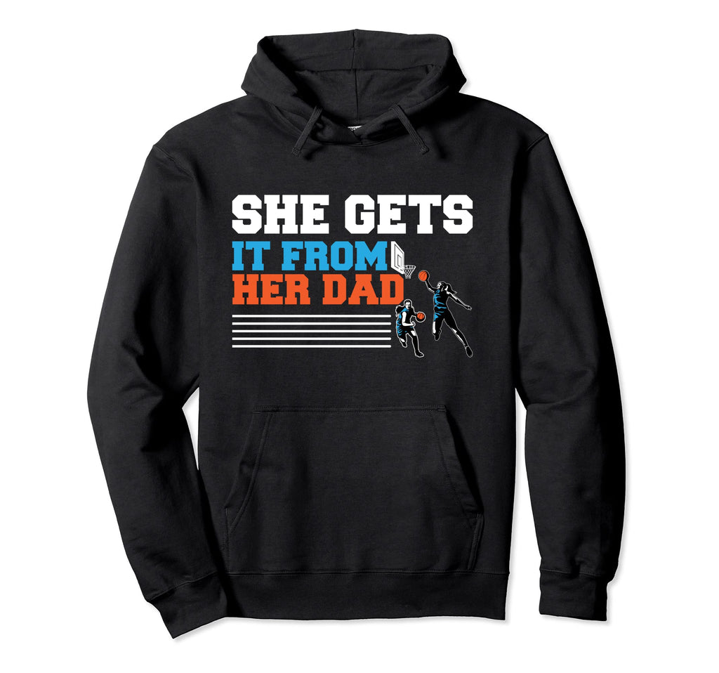Womens Basketball Dad Coach Hoodie - Unique Graphic Unisex - T-Shirt, Sweatshirt, Hoodie