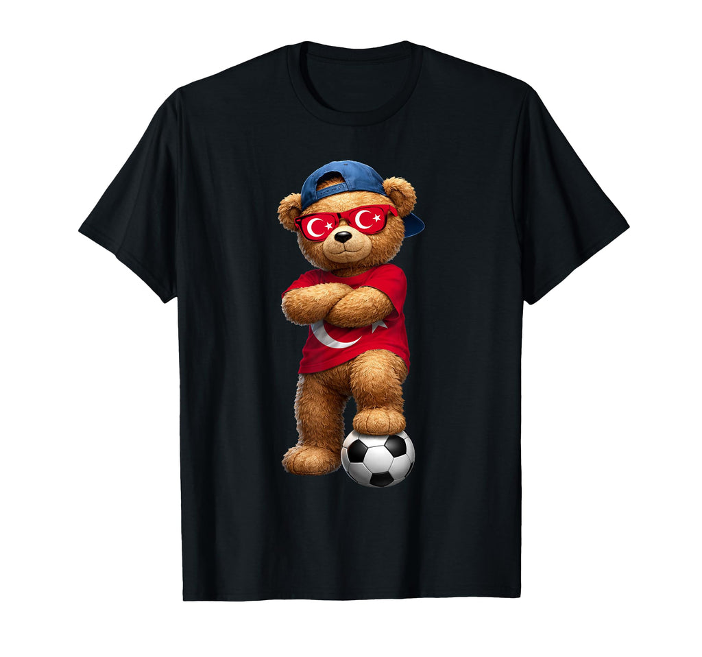 Turkish Flag Teddy Player Sports T-Shirt - Trendy Graphic for Adults - T-Shirt, Sweatshirt, Hoodie