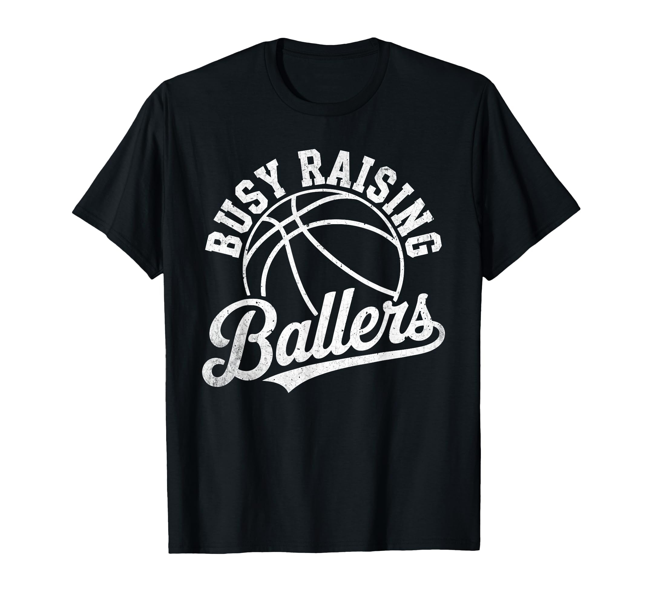 Busy Raising Ballers Funny T-Shirt - Minimalist Print for Adults - T-Shirt, Sweatshirt, Hoodie