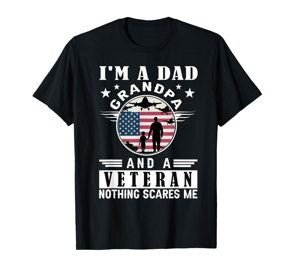Im Dad Grandpa And Veteran Veteran T-Shirt - Graphic Print Men Women - T-Shirt, Sweatshirt, Hoodie