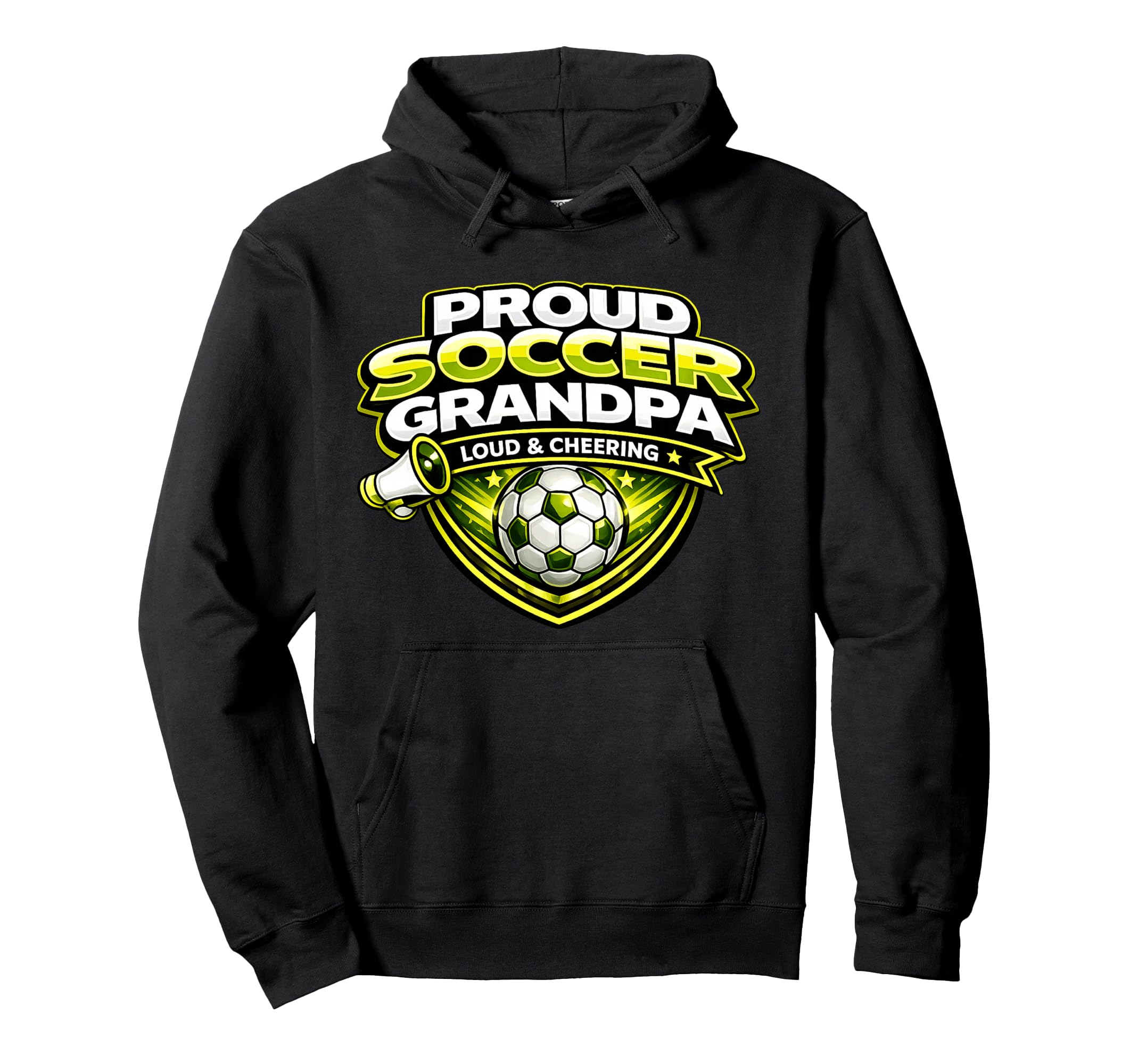 Soccer Grandpa Funny Proud Loud Cheering Hoodie - Trendy Graphic Unisex - T-Shirt, Sweatshirt, Hoodie