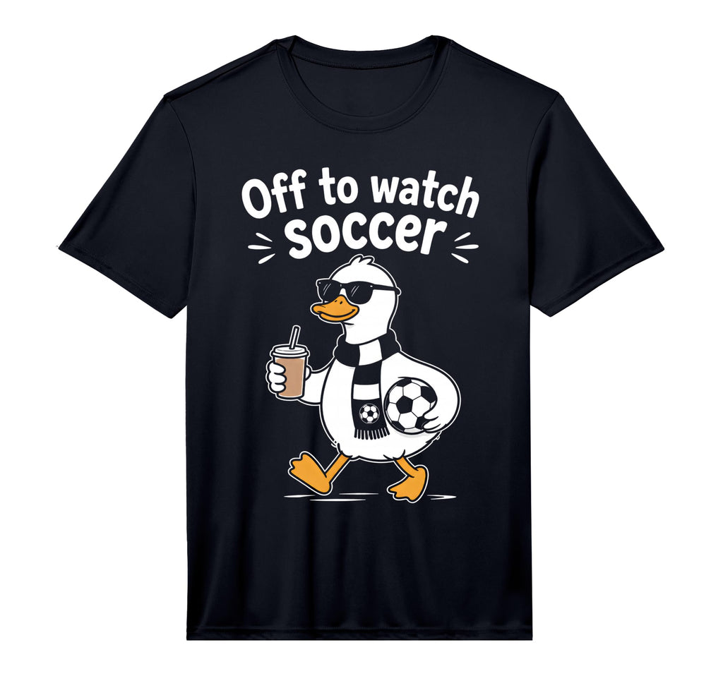 Off To Watch Soccer Mom Goose T-Shirt - Novelty Apparel for Adults - T-Shirt, Sweatshirt, Hoodie