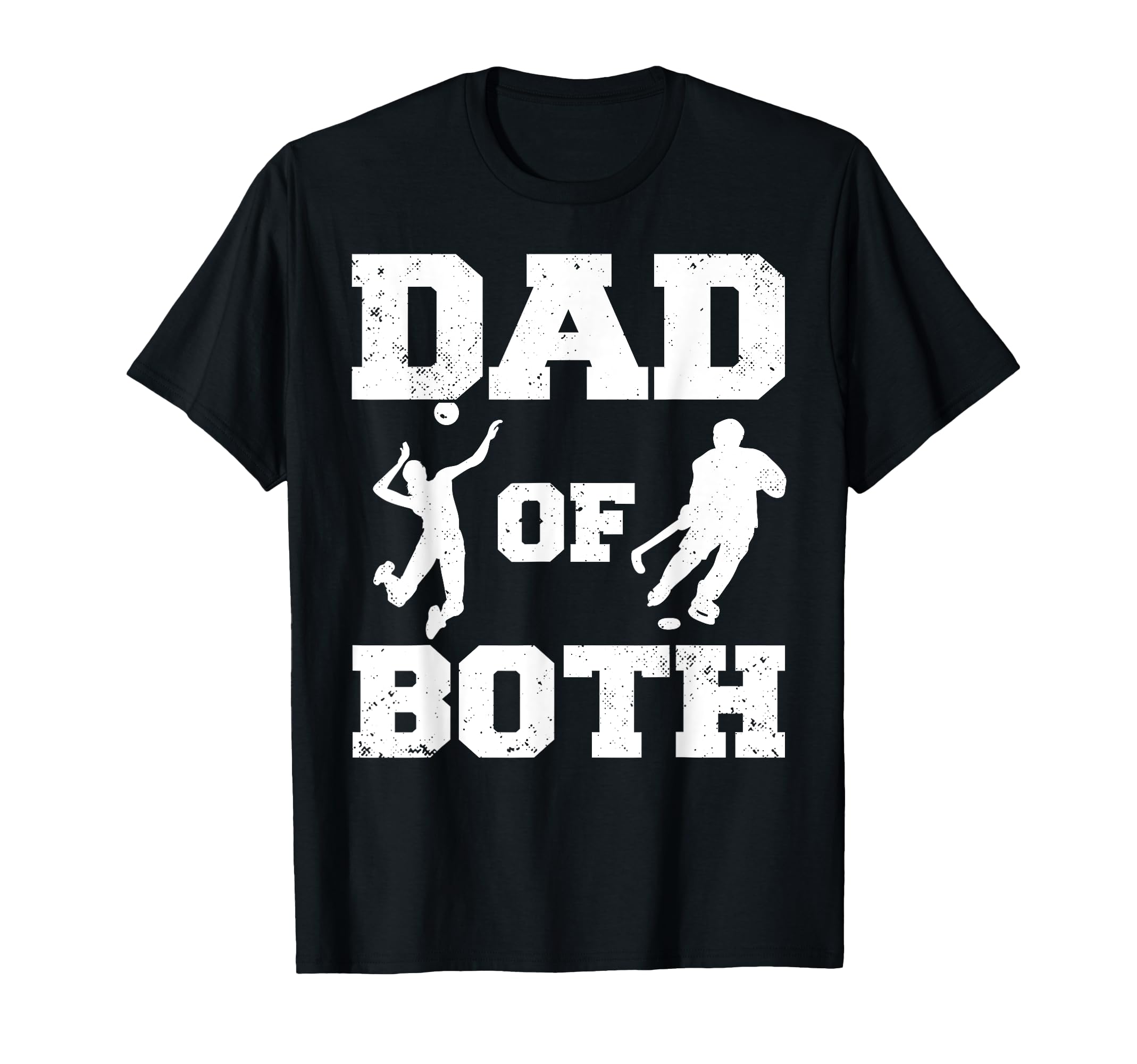 Dad Both Funny Volleyball Hockey T-Shirt - Casual Everyday Wear Men Women - T-Shirt, Sweatshirt, Hoodie